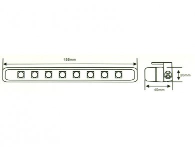 LED-Tagfahrlicht E4 R87 - 2x 8 LEDs